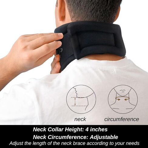Neck Brace for Sleeping - Neck Support, Cervical Collar, Adjustable, Neck Traction Device, Comfortable and Supportive for Day and Night (Medium 3 Inch Chin Support) in Saudi Arabia