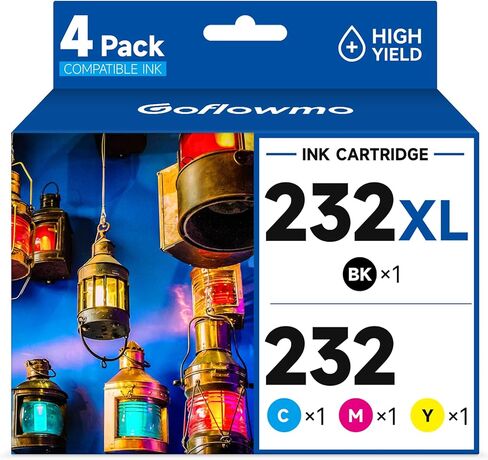 232xl 232 استبدال خراطيش الحبر المعاد تصنيعها لحزمة التحرير والسرد عالية السعة لـ 232xl T232 حبر WF-2950 WF-2930 XP-4200 XP-4205 (2BLACK 1CYAN 1MAGENTA 1YELLOY) in Kuwait