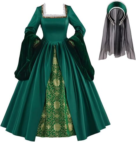 Tudor فترة آن Boleyn زي النساء عصر النهضة Tudor الأميرة الملكة إليزابيثية الأزياء ثوب الكرة in Kuwait