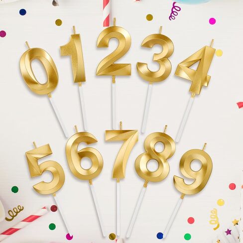 Birthday Candles, 1.96 Inch Number 60 Happy Birthday Candles, Number Candles Decoration for Birthday Party and Anniversary Celebration(Champagne Gold) in Saudi Arabia