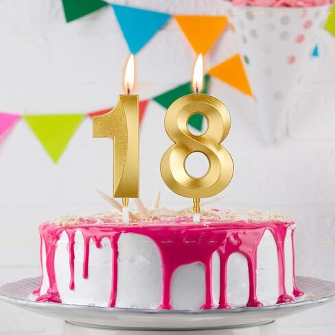 Birthday Candles, 1.96 Inch Number 60 Happy Birthday Candles, Number Candles Decoration for Birthday Party and Anniversary Celebration(Champagne Gold) in Saudi Arabia