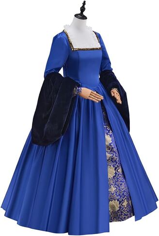 Tudor فترة آن Boleyn زي النساء عصر النهضة Tudor الأميرة الملكة إليزابيثية الأزياء ثوب الكرة in Kuwait