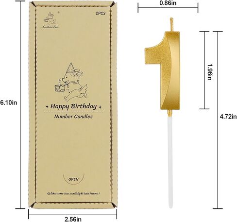 Birthday Candles, 1.96 Inch Number 60 Happy Birthday Candles, Number Candles Decoration for Birthday Party and Anniversary Celebration(Champagne Gold) in Saudi Arabia