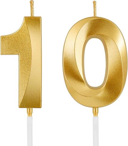 Birthday Candles, 1.96 Inch Number 60 Happy Birthday Candles, Number Candles Decoration for Birthday Party and Anniversary Celebration(Champagne Gold) in Saudi Arabia