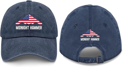 Made in US Operation Midnight Hammer Hat Mens Cotton Washed 4 Baseball Caps Adjustable Hat Custom in Saudi Arabia