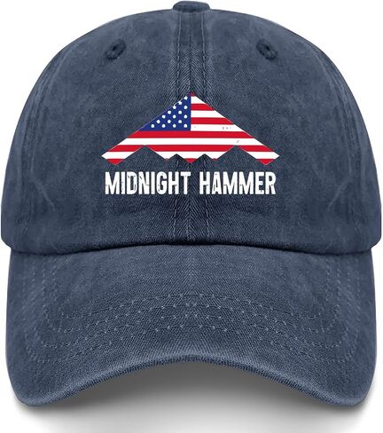 Made in US Operation Midnight Hammer Hat Mens Cotton Washed 4 Baseball Caps Adjustable Hat Custom in Saudi Arabia