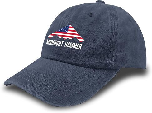 Made in US Operation Midnight Hammer Hat Mens Cotton Washed 4 Baseball Caps Adjustable Hat Custom in Saudi Arabia