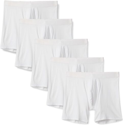 Amazon Essentials Men's Cotton Jersey 7" Boxer Briefs, Pack of 5 in Saudi Arabia
