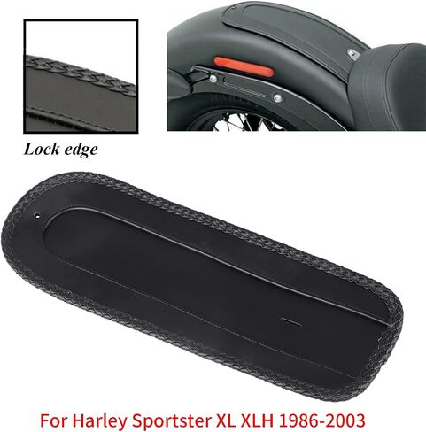 New Black Leather Rear Fender Bib Cover Cushion Fit for Harley Sportster Sport XL1200S XLH1200 1996-2003 XLH 883 Hugger 1987-2003 in Saudi Arabia