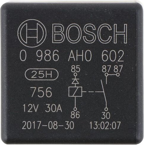Bosch 0986AH0602 Mini Relay 12V 20A, 2x87, IP5K4, Operating Temperature from -40 Degree to 100 Degree C, 5 Pin Relay in Saudi Arabia