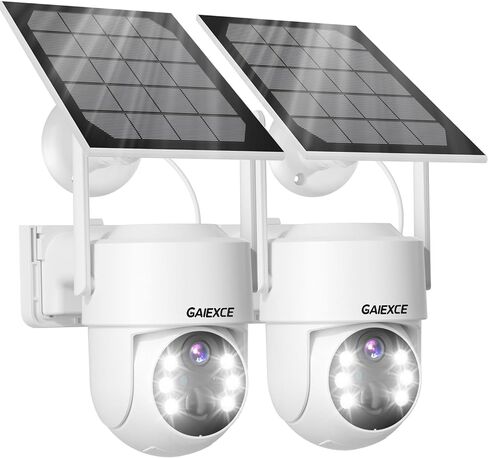 4MP Solar Security Cameras Wireless Outdoor, 100% Wire-Free, Battery Powered Camera, PIR Motion Detection, 2-Way Audio, Cloud/SD, Color Night Vision & Spotlights, 2.4G WiFi in Saudi Arabia