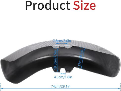 دراجة نارية Mudguard Front Fender Abs Plastic Fit for Harley Touring Electra Glide Road Glide Glide Glide Road King Tri Glide Glide 1989-2013 (Gloss Black) in Saudi Arabia