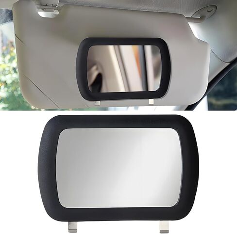 Sun Visor Car Mirror Vanity ، Clip Universal on Automotive Sun Visor Vanity Mirror ، Universal Interior Car Accessories for Women Girls in Kuwait