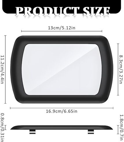 Sun Visor Car Mirror Vanity ، Clip Universal on Automotive Sun Visor Vanity Mirror ، Universal Interior Car Accessories for Women Girls in Kuwait