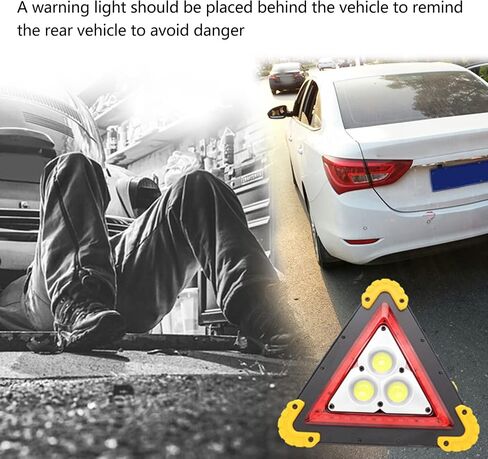 Triangles Safety Triangles DOT معتمدة ، طريق مثلث تحذير السيارات ، طريق الطوارئ طريق مع عطل محمول إصلاح وظيفي متعدد الوظائف من أجل السلامة الجانبية ، انهيار السيارة in Kuwait