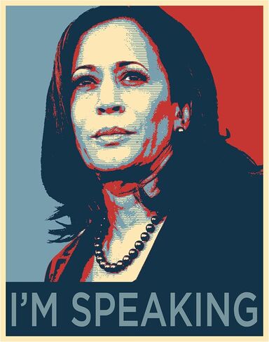 Kamala Harris Poster 8x10 - Inspirational Wall Art - Motivational Decor - Afro African American Women, Girls - Madam Vice President - Classroom Decor - Black Art - Feminist Wall Decor -Patriotic Gifts in Kuwait