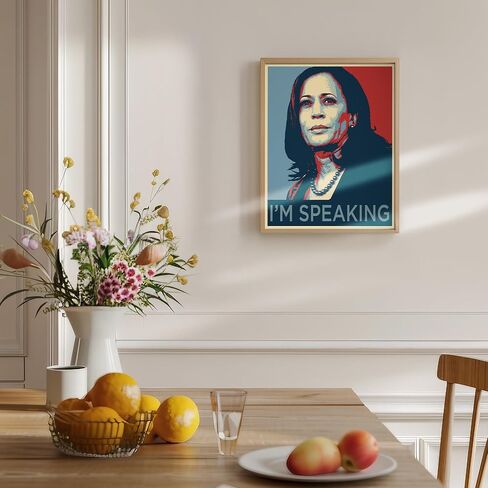 Kamala Harris Poster 8x10 - Inspirational Wall Art - Motivational Decor - Afro African American Women, Girls - Madam Vice President - Classroom Decor - Black Art - Feminist Wall Decor -Patriotic Gifts in Kuwait