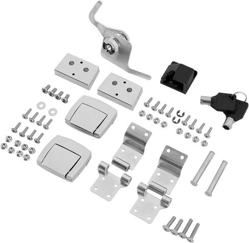TCT-MOTORPARTS Pack Trunk Latches Hinges Lock Kit Fit For Harley Tour Pak Road King Glide 88-13 in Saudi Arabia