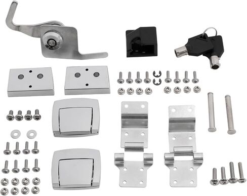 TCT-MOTORPARTS Pack Trunk Latches Hinges Lock Kit Fit For Harley Tour Pak Road King Glide 88-13 in Saudi Arabia