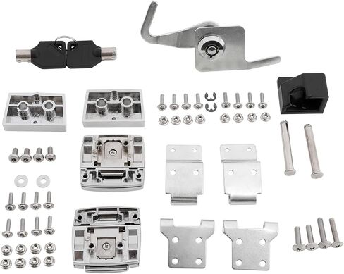 TCT-MOTORPARTS Pack Trunk Latches Hinges Lock Kit Fit For Harley Tour Pak Road King Glide 88-13 in Saudi Arabia