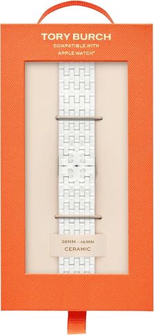 سوار Tory Burch النسائي Eleanor Designer قابل للتبديل لساعة Apple Watch® متوافق مع السلسلة 1-9 أو SE Apple Watch® in Kuwait