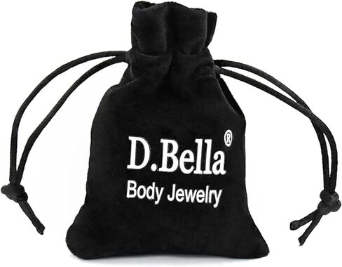 D.Bella Belly Rings for Women Belly Button Piercing Clicker Belly Button Ring Belly Button Rings Dangling 14G Surgical Steel CZ Butterfly Dangle Belly Piercing Jewelry Silver Rose Gold in Kuwait