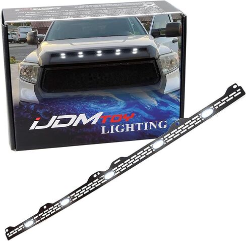 IJdmtoy عدسة صافية العنبر الأصفر الكامل LED LED الأمامي العلوي المنتفخ إدراج مجموعة الإضاءة البديل المتوافقة مع تويوتا 2014-2021 التندرا in Saudi Arabia