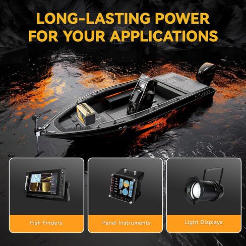 Power Queen 12.8V 100AH بطارية LifePo4 منخفضة الإيقاع مع شاحن 12v20a ، وحماية منخفضة درجة الحرارة ، ومدمج 100A BMS ، وخلية بطارية من الدرجة A ، ما يصل إلى 15000+ دورة ، مثالية للمحرك المتصيد ، البحرية ، RV in Kuwait