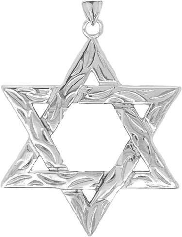 Certified 14k Gold Small Detailed Star of David Pendant in Saudi Arabia