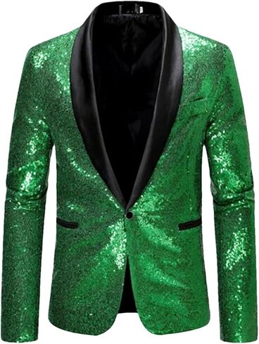 رجال ترتر بدلة سترة صلبة بار KTV فستان الذكور السترة واحدة الأزرار معطف الزفاف in Kuwait