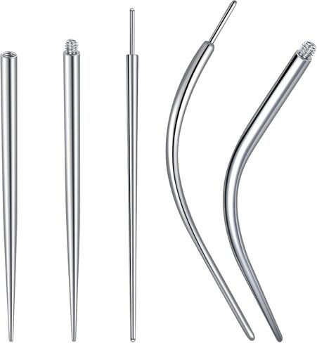 D.Bella 14G/16G/18G/20G Piercing Taper Insertion Tool Stainless Steel Piercing Assistant Tool for Threaded Push In Threadless Labret Tragus Helix Conch Cartilage Earring Lip Nose Piercing in Saudi Arabia