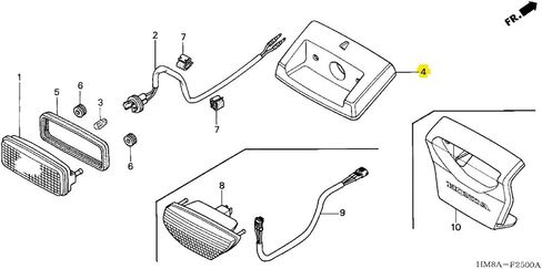 OEM Tool Box Lid Taillight Holder Compatible With Honda Recon TRX250 (1997-2004) in Saudi Arabia