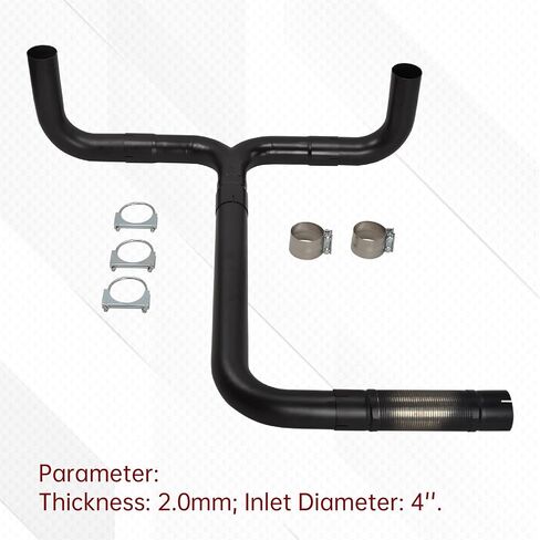 4 'بوصة T it Pipe Kit Dual Smoker Smoker Scread System Dual Diesel Stack Kit Kit Texpatible مع Chevy Dodge Ford Pull Size Truck Universal T 409 Black Stainsal in Kuwait