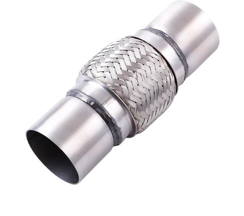 1.7''x 6'' Stainless Steel Flexible Exhaust Pipe Double Braid Heavy Duty Universal Muffler Pipe Replacement Overall Length 10'' for Cars and Trucks in Kuwait