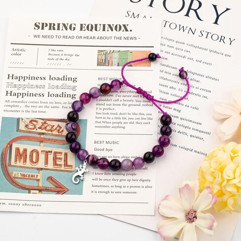 Animal Bracelets Gifts for Women Teens Snail Monkey Wolf Deer Charm Bracelet Nauture Stone Animal Lover Gifts for Birthday Valentine's Day Christmas Back to School Gifts for Daughter in Saudi Arabia