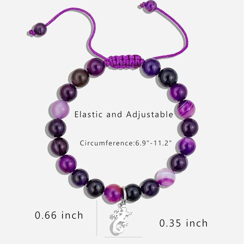 Animal Bracelets Gifts for Women Teens Snail Monkey Wolf Deer Charm Bracelet Nauture Stone Animal Lover Gifts for Birthday Valentine's Day Christmas Back to School Gifts for Daughter in Saudi Arabia