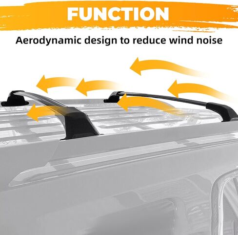 KUAFU 220 LBS Weight Capacity Roof Rack Cross Bars Compatible with 2017-2023 GMC Acadia Replacement for 84223336 Cross Rail Luggage Canoe Kayak Carrier Aluminum Powder Coated in Saudi Arabia