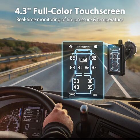 نظام مراقبة ضغط الإطارات GUTA مع شاشة الشاشة التي تعمل باللمس الملونة وتدفق من خلال مستشعر in Kuwait