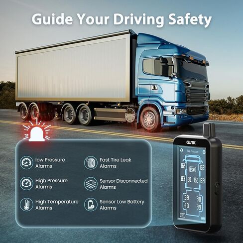 نظام مراقبة ضغط الإطارات GUTA مع شاشة الشاشة التي تعمل باللمس الملونة وتدفق من خلال مستشعر in Kuwait