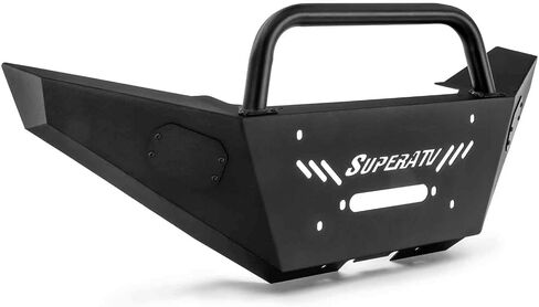 SuperATV Winch-Ready Front Bumper for 2016+ Can-Am Defender HD 5-10 & MAX, 4,500-12,000 lb. Winch Compatible, Heavy Duty Steel Construction, See Fitment, USA Made in Saudi Arabia