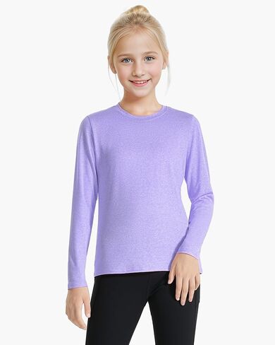 قمصان Auranso للفتيات بأكمام طويلة مكونة من 3 قمصان رياضية سريعة الجفاف للفتيات in Kuwait