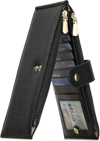 Slim Women Wallet Bifold Ladies Long Purse Travel Credit Card Holder with Coin Zipper Pocket in Kuwait