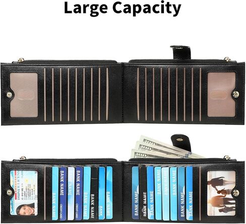 Slim Women Wallet Bifold Ladies Long Purse Travel Credit Card Holder with Coin Zipper Pocket in Kuwait