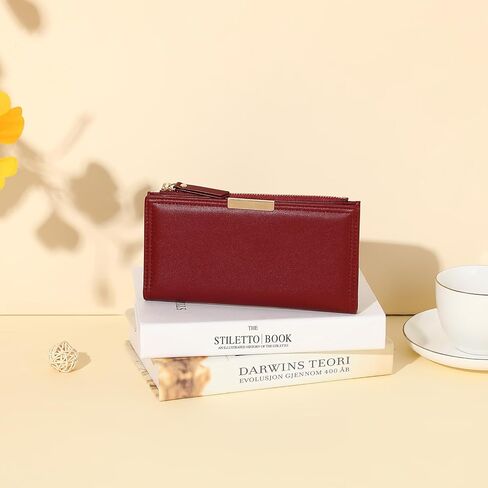 محفظة نساء RFID حظر الجلود الكبيرة محفظة بطاقات متعددة الأزرق مع حامل بطاقة zipper pocke ائتمان in Kuwait