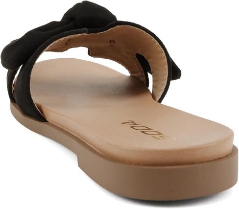Soda Writer ~ Women Round Toe H-Band Bow Slide Sandals in Saudi Arabia