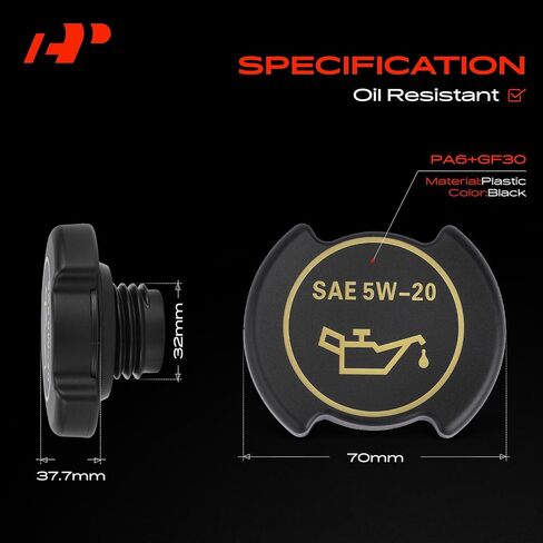 A-Premium Engine Engine Engine Piller Cap Cap Cap متوافق مع نماذج Ford Lincoln Mercury-F-150 ، F-250 ، F-350 ، Explorer ، Mustang ، Ranger ، Taurus ، Expedition ، Bronco ، E-150 ، Navigator ، # 90005 F3AZ-6766-B in Saudi Arabia