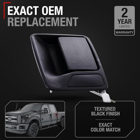 مقبض باب السائق الأمامي الخارجي T1A-متوافق مع 1999-2016 Ford F-250 ، F-350 ، F-450 ، F-550 ، F-650 ، F-750 Super Duty ، 00-05-الرحلات السوداء-OEM 4C3Z-362405-AAA ، 7C3Z2522405 ، 80645 in Saudi Arabia