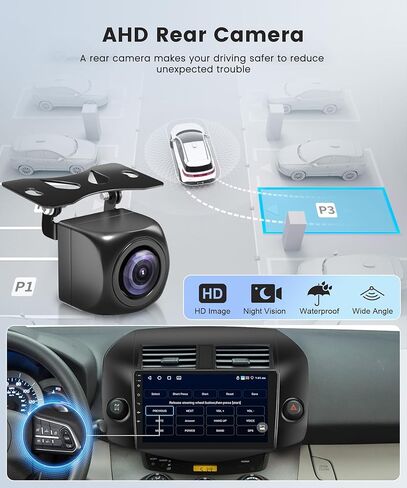 2G 64G for Toyota RAV4 2007-2011 Android Car Stereo Radio CarPlay Android Auto, Rimoody 9 Inch Touch Screen Support Mirror Link Bluetooth FM/RDS GPS WiFi SWC Backup Camera in Saudi Arabia