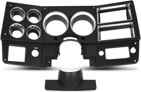 Dash Bezel Compatible with 1984 1985 1986 1987 Chevy GMC Truck with Air Conditioning (without Wiper Switch Hole) W/Lower Column Cover 14057869 in Saudi Arabia