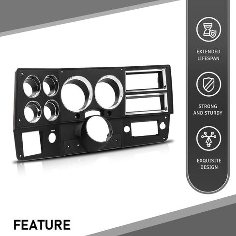 Dash Bezel Compatible with 1984 1985 1986 1987 Chevy GMC Truck with Air Conditioning (without Wiper Switch Hole) W/Lower Column Cover 14057869 in Saudi Arabia